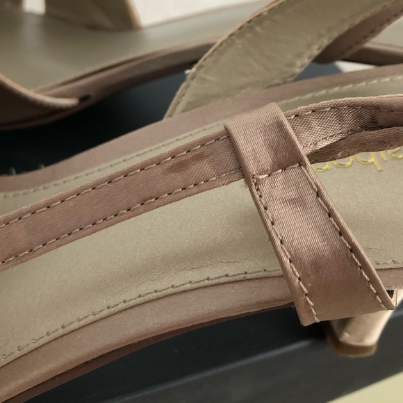 Satin Champagne Colored Heels - Picture 6 of 6